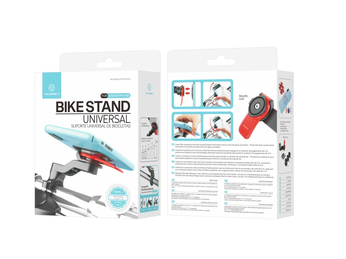 Soporte universal para teléfono móvil Techancy, compatible con bicicletas y motocicletas, TI2272, bl