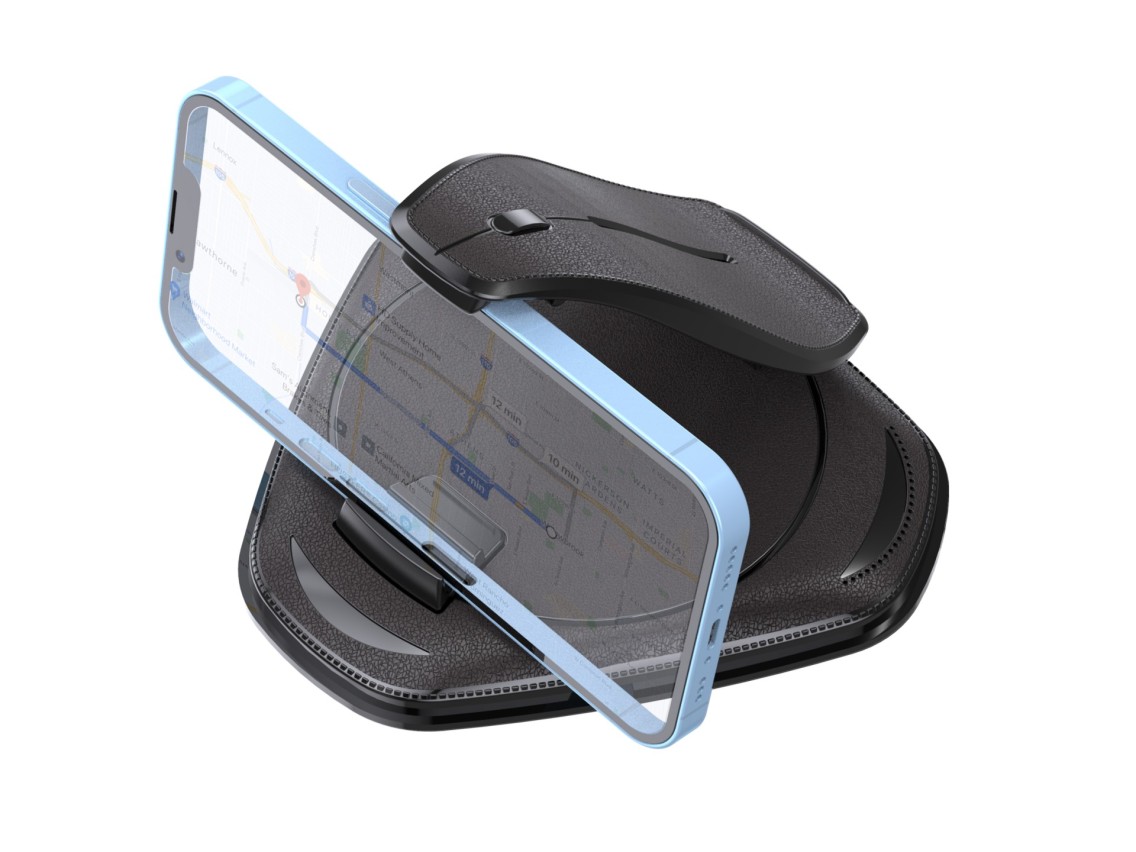 Soporte universal para teléfono móvil Techancy, montaje en consola central, TI2273, negro
