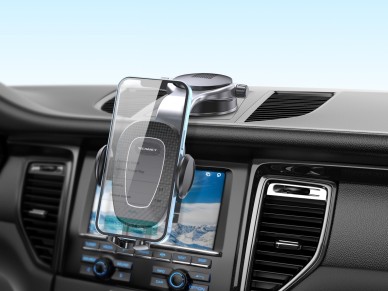 Suporte adesivo para telemóvel para carro Techancy, TI2276, interruptor de um toque, preto Suporte adesivo para telemóvel para carro Techancy, TI2276, interruptor de um toque, preto