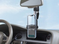 Suporte para telemóvel Techancy, TI2278, suporta ajuste de ângulo de 360°, instala-se no espelho ret Suporte para telemóvel Techancy, TI2278, suporta ajuste de ângulo de 360°, instala-se no espelho ret