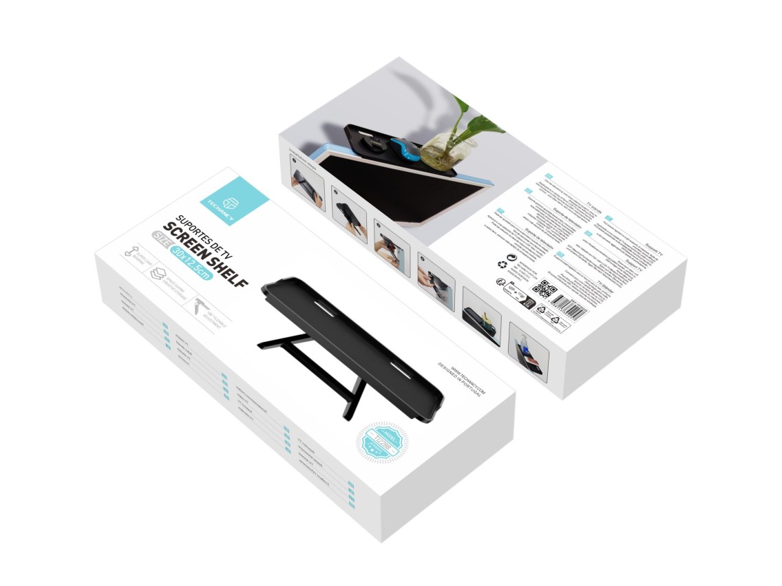 Techancy Monitor Stand, PC and TV Mounting Tray, TI2288, Black