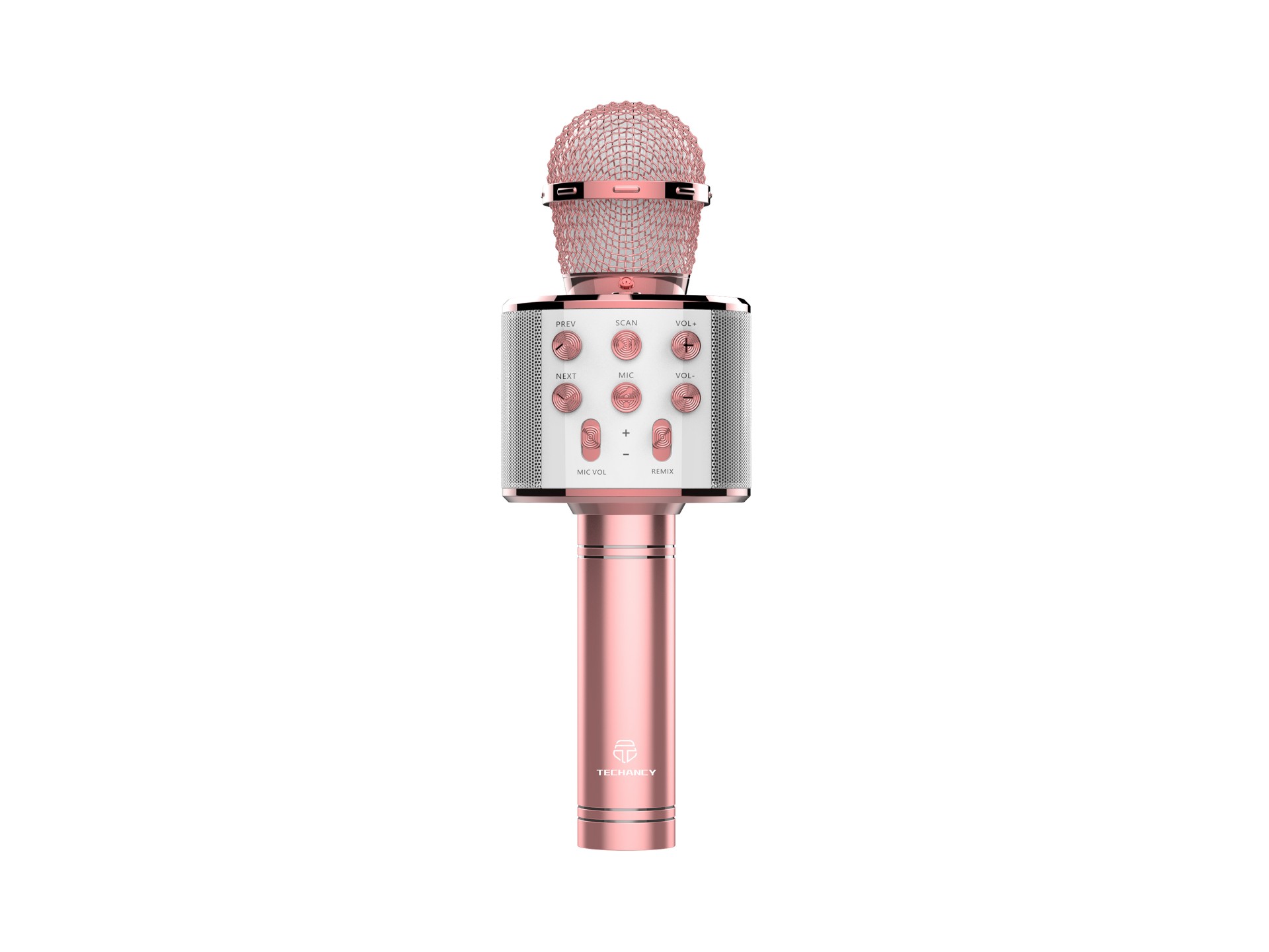 Microfone sem fio Bluetooth Techancy, KZ1561, alto-falante para música KTV, ouro rosa