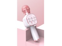 Microfone Bluetooth sem fios Techancy Dss, KZ1560, altifalante portátil para cantar, ouro rosa Microfone Bluetooth sem fios Techancy Dss, KZ1560, altifalante portátil para cantar, ouro rosa