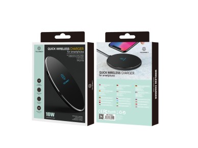 Techancy 10W Wireless Charger for Mobile Phones, TF2770, Compatible with Android and Apple Phones, B