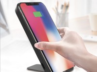 Techancy 10W Wireless Charger for Mobile Phones, TF2771, with Phone Holder, Black