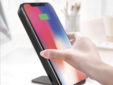 Techancy 10W Wireless Charger for Mobile Phones, TF2771, with Phone Holder, Black Techancy 10W Wireless Charger for Mobile Phones, TF2771, with Phone Holder, Black