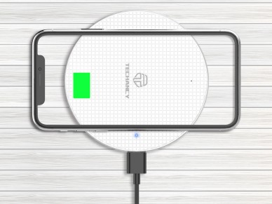 Cargador inalámbrico Techancy de 10 W para teléfonos móviles, TF2786, compatible con teléfonos Andro Cargador inalámbrico Techancy de 10 W para teléfonos móviles, TF2786, compatible con teléfonos Andro