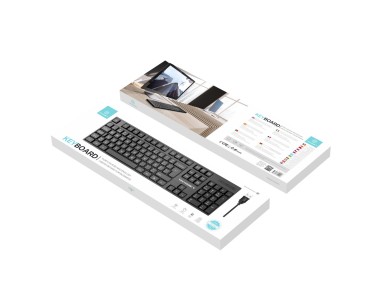 Teclado USB com fio de tamanho normal Techancy, TK1265, teclas de entrada em inglês + português, pre Teclado USB com fio de tamanho normal Techancy, TK1265, teclas de entrada em inglês + português, pre