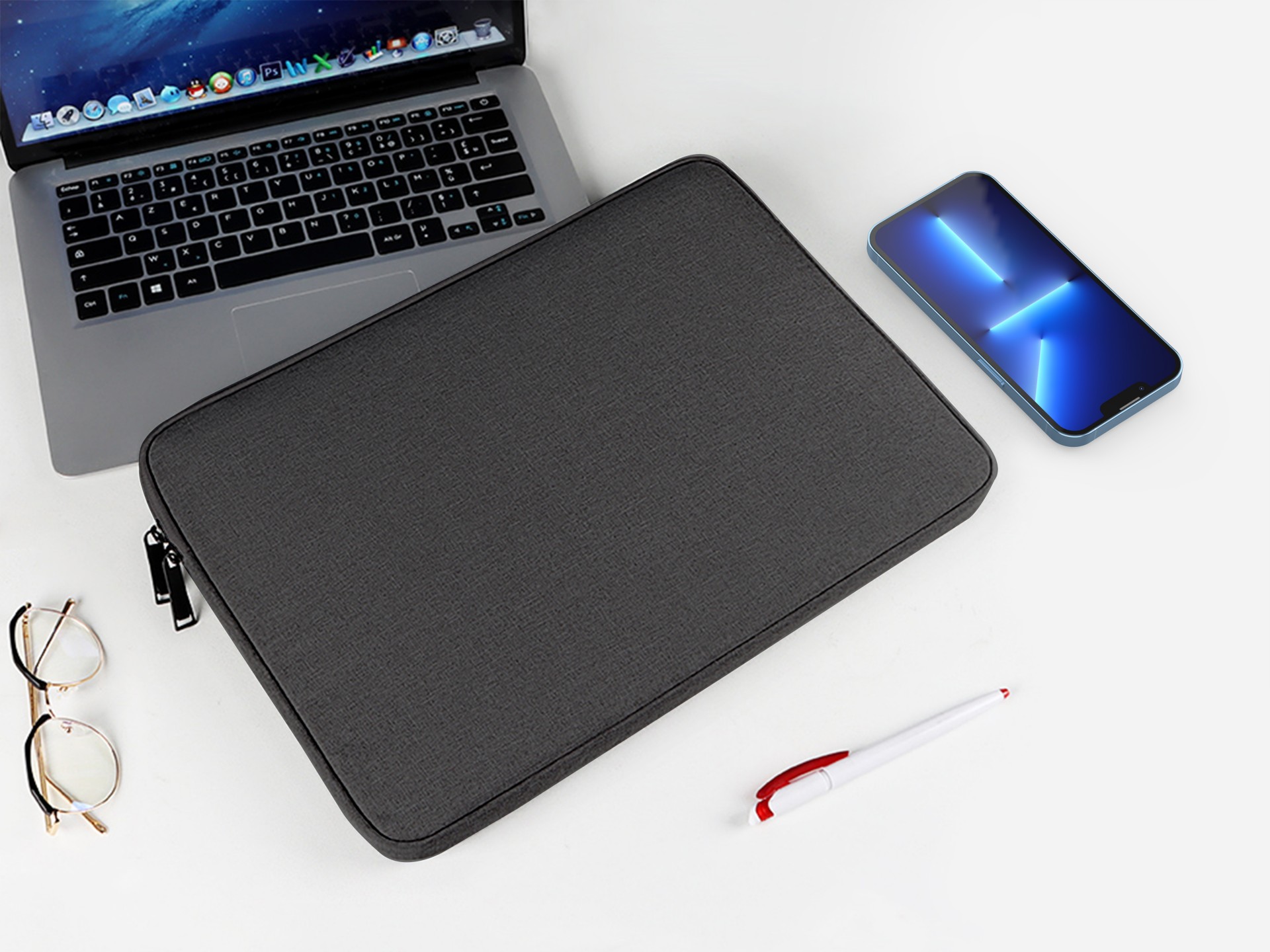 Mala para computador portátil Techancy TW2777, Preto, 13,3 polegadas, mala para tablet