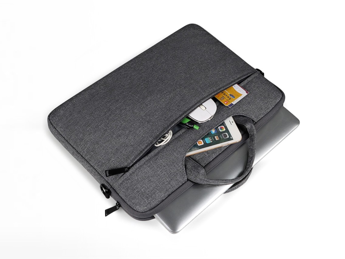 Mala para computador portátil Techancy TW2778, Preto, 13,3 polegadas, alça ajustável