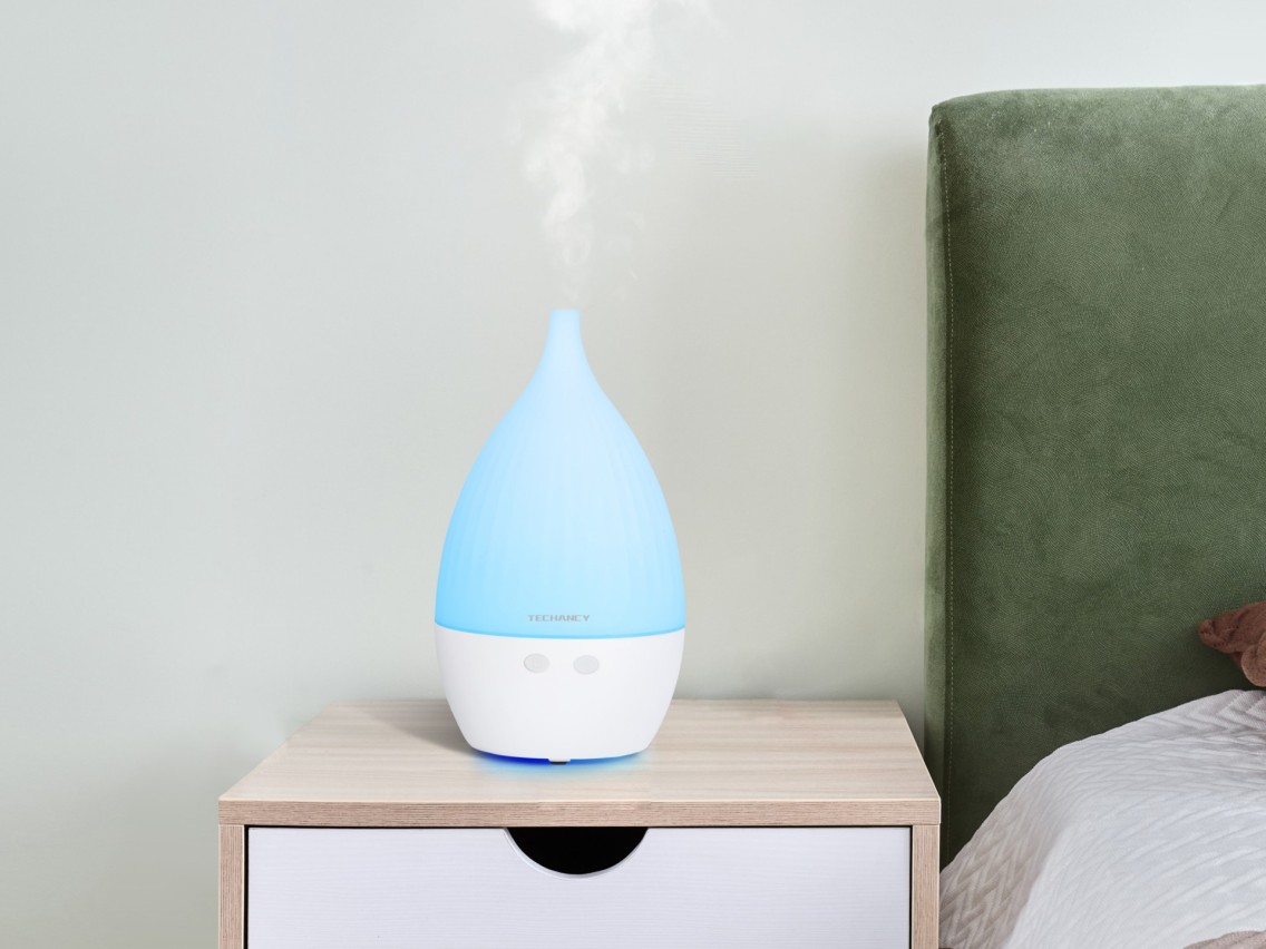 Difusor de aromaterapia Techancy, LD3913, com função humidificadora, branco