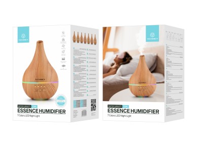 Techancy Aromatherapy Diffuser, LD3914, with Humidifier Function, Wood Finish