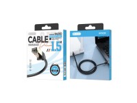 Cable de red Techancy CAT-6, KF5230, conector RJ45 chapado en oro, 1,5 metros, negro Cable de red Techancy CAT-6, KF5230, conector RJ45 chapado en oro, 1,5 metros, negro