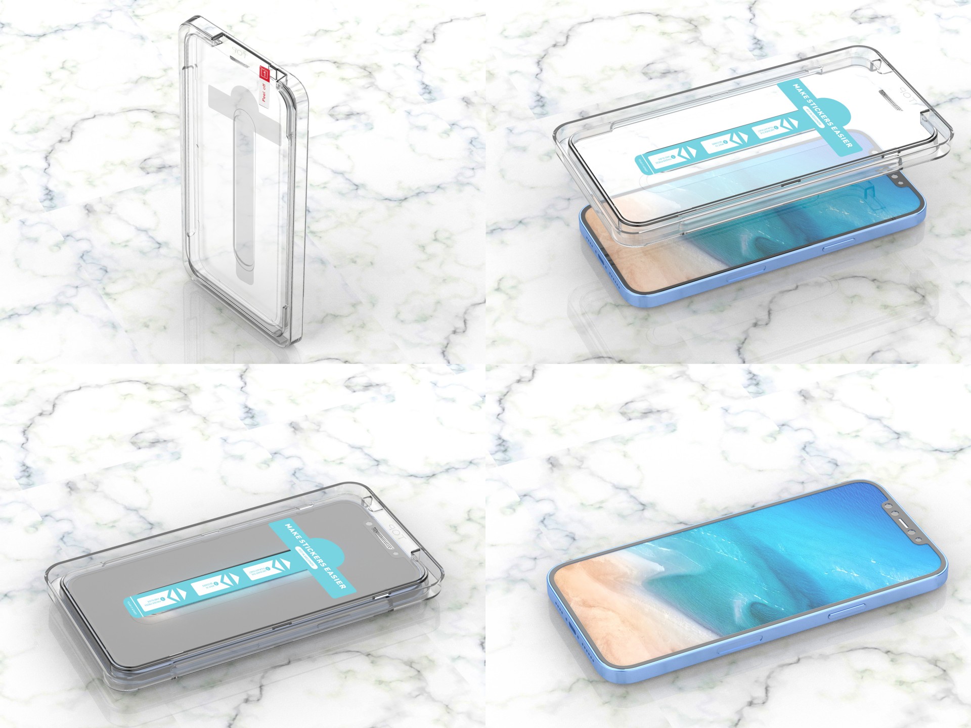 Techancy Tempered Glass Screen Protector, Dustproof Case with Quick Installation, Bubble Free, KS220