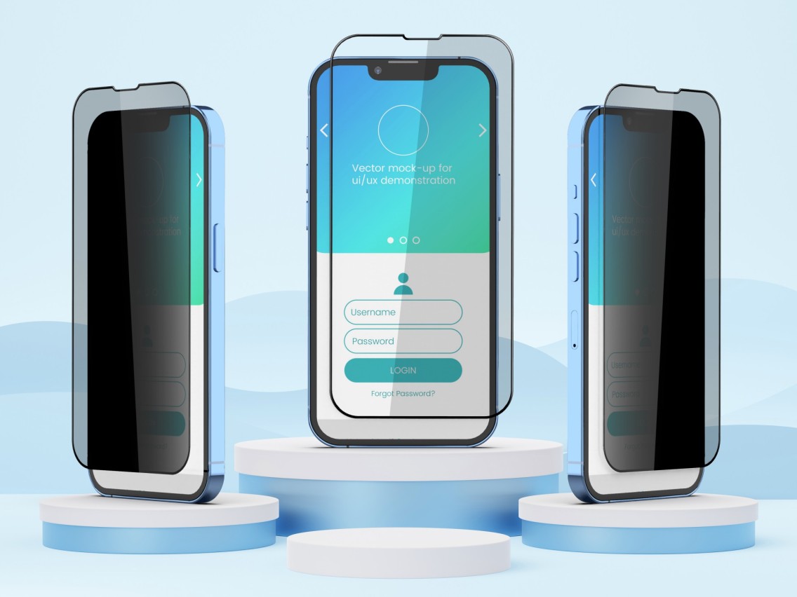 Protetor de ecrã premium para smartphone Techancy, protetor de privacidade, KV1600, compatível com i