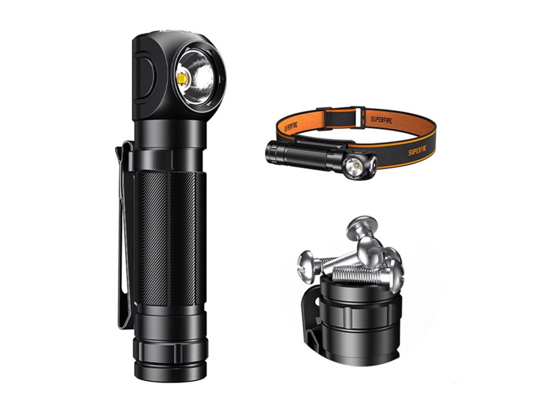 Linterna frontal Superfire TH04-S, 1000 lmm, USB-C