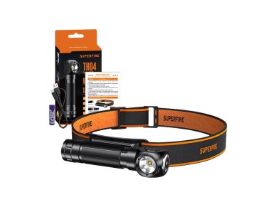 Linterna frontal 2 en 1 Superfire TH04: 600 lm, USB-C, 5 modos, 127 m