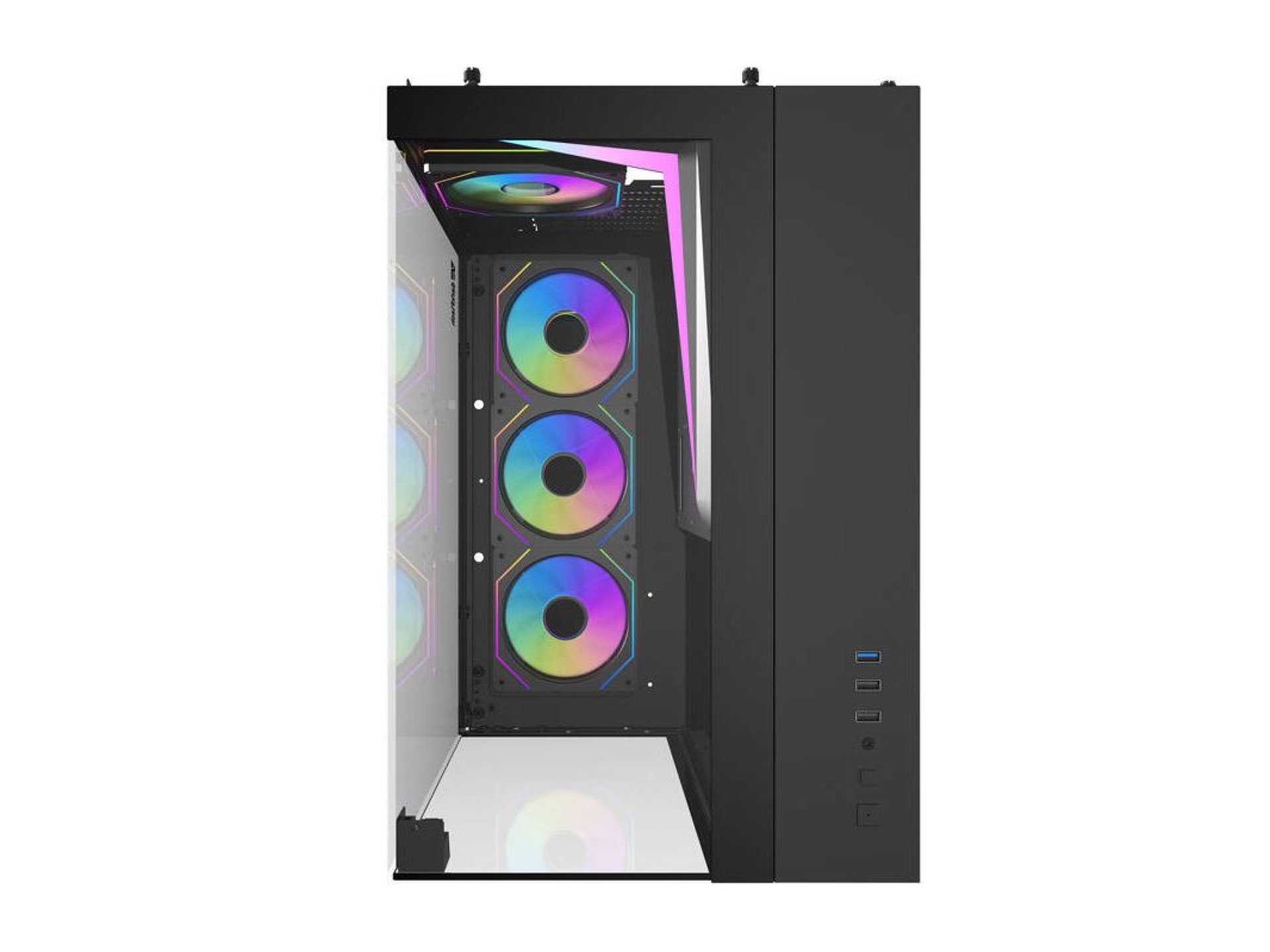 Gabinete para computador Darkflash TH285 (preto) + 4 ventoinhas