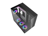 Gabinete para computador Darkflash TH285 (preto) + 4 ventoinhas