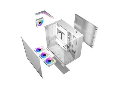 Darkflash TH285 computer case (white) + 4 fans Darkflash TH285 computer case (white) + 4 fans