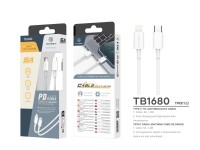 Techancy 18W PD Fast Charging Data Cable 1.2M TB1680, USB-C Port-IP8/X/11-14, Compatible with iPhone Techancy 18W PD Fast Charging Data Cable 1.2M TB1680, USB-C Port-IP8/X/11-14, Compatible with iPhone