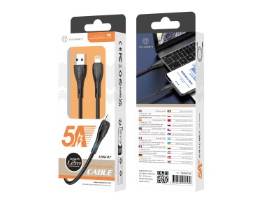 Techancy Cabo De Dados Usb-Ip7/8/X/11-14 TB1697,1,2m 5A Carregamento R�pido, Transfer�ncia De Dados,
