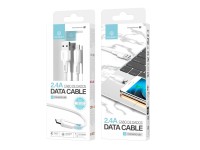 Techancy USB-Micro Data Cable White 1M TB1699, 2.4A Fast Charging, Supports Data Transmission, PVC M Techancy USB-Micro Data Cable White 1M TB1699, 2.4A Fast Charging, Supports Data Transmission, PVC M