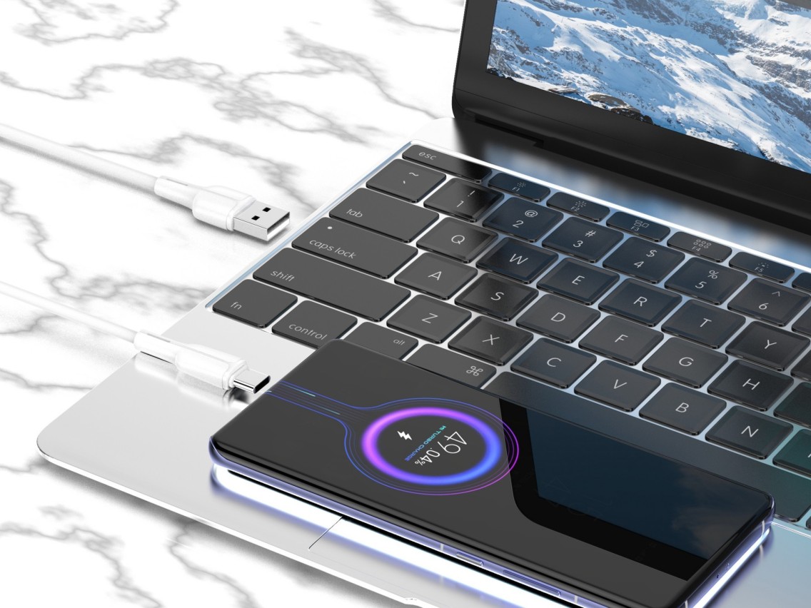 Techancy Cabo De Dados Usb-Type-C Branco 1M TB1715,Carregamento Rápido De 2,4 A, Suporta Transmissão