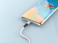 Techancy Cabo De Dados Usb- Tipo C Branco TB1717, Carregamento Rápido De 2,4 A, Liga De Alumínio + E Techancy Cabo De Dados Usb- Tipo C Branco TB1717, Carregamento Rápido De 2,4 A, Liga De Alumínio + E