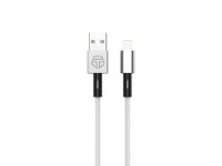 Cable de datos USB-Lightning Techancy blanco TB1717, carga rápida de 2,4 A, aleación de al