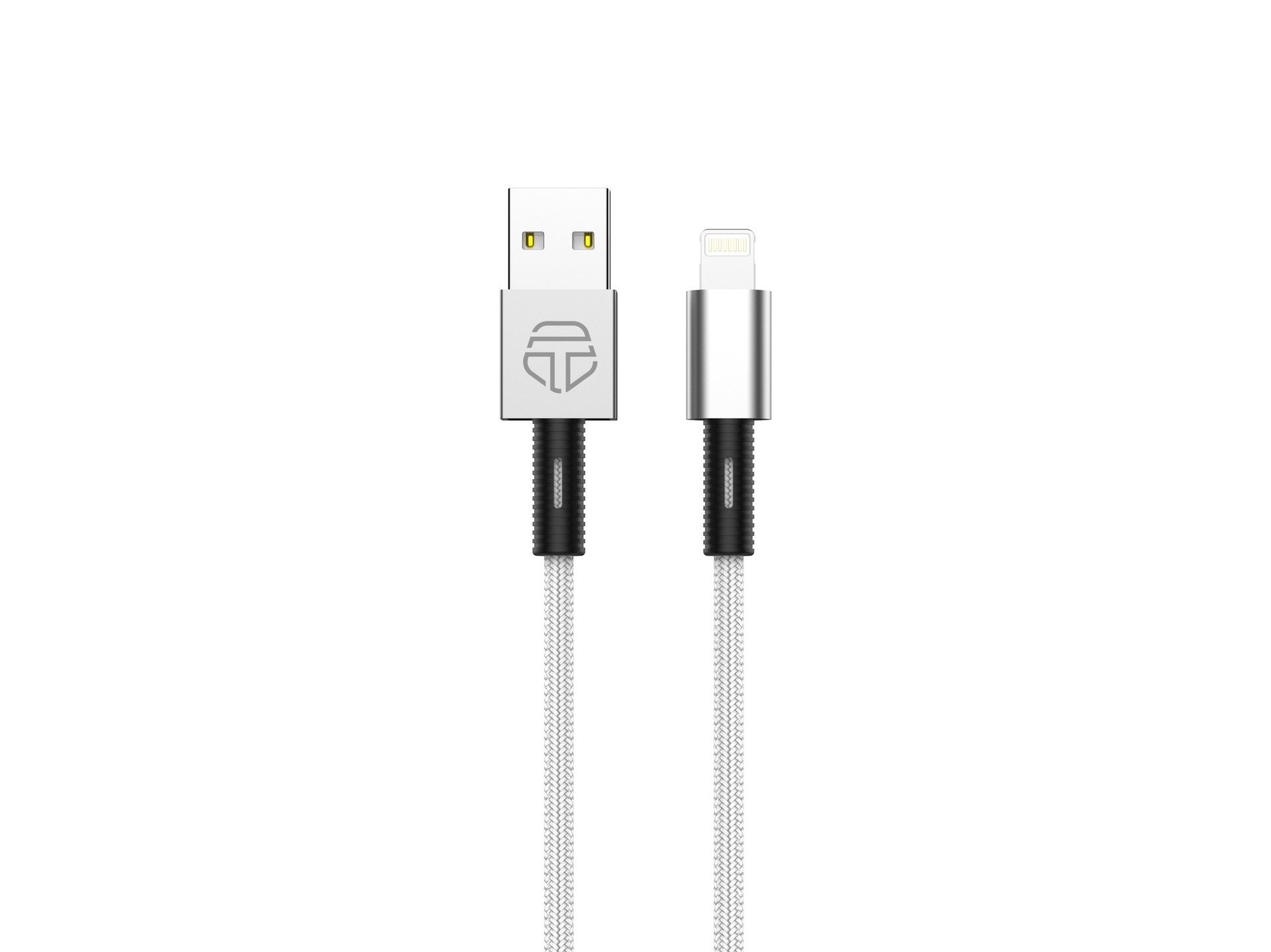 Techancy Cabo De Dados Usb-Lightning Branco TB1717, Carregamento Rápido De 2,4 A, Liga De Alumínio +