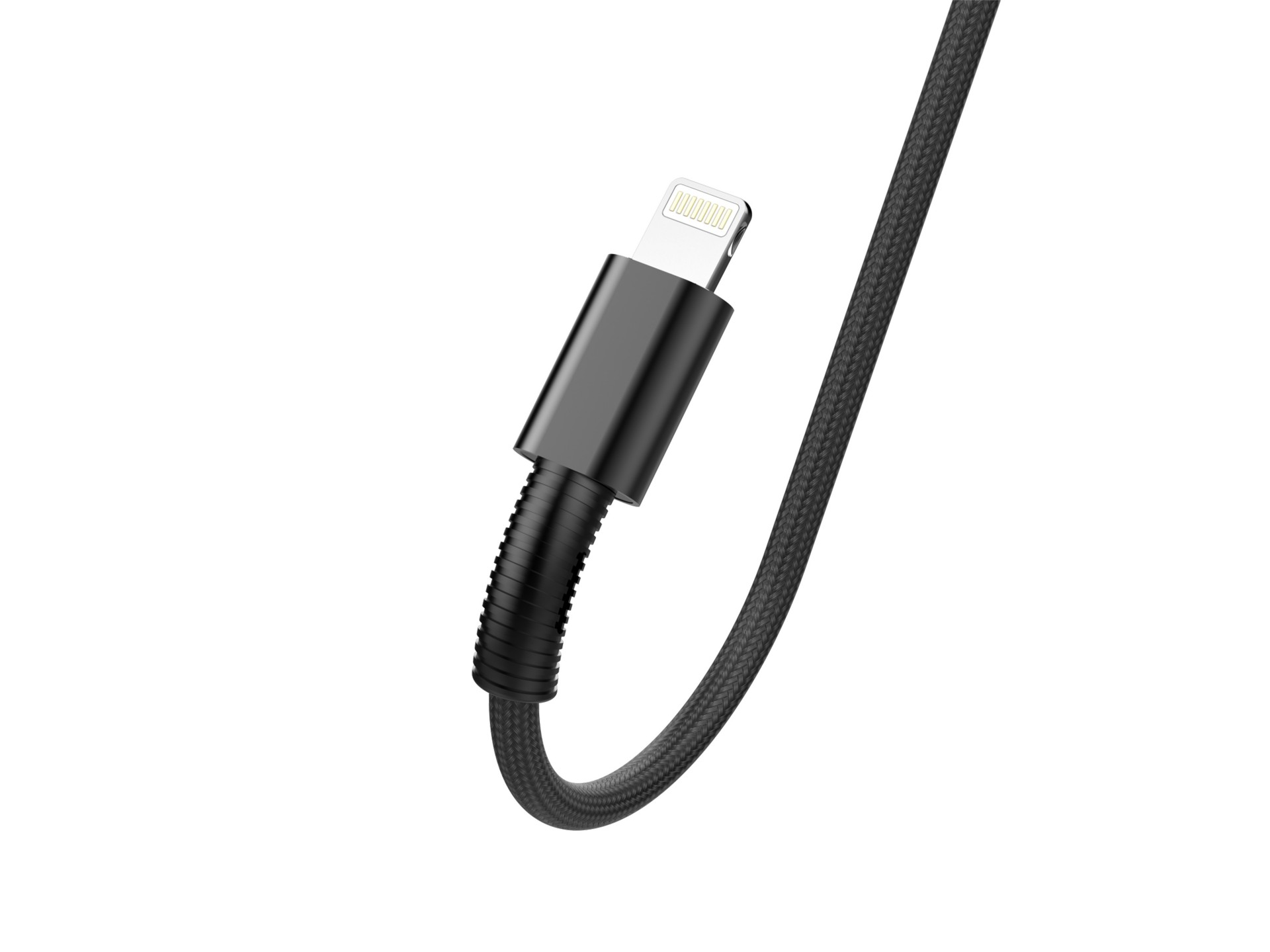 Techancy Cabo De Dados Usb-Lightning Preto TB1717, Carregamento Rápido De 2,4 A, Liga De Alumínio +