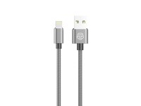 Techancy Aluminum Alloy Data Cable 1m TB1662, All-Metal Design, Usb-Ip8/X/11-14, 2.4a Charging.