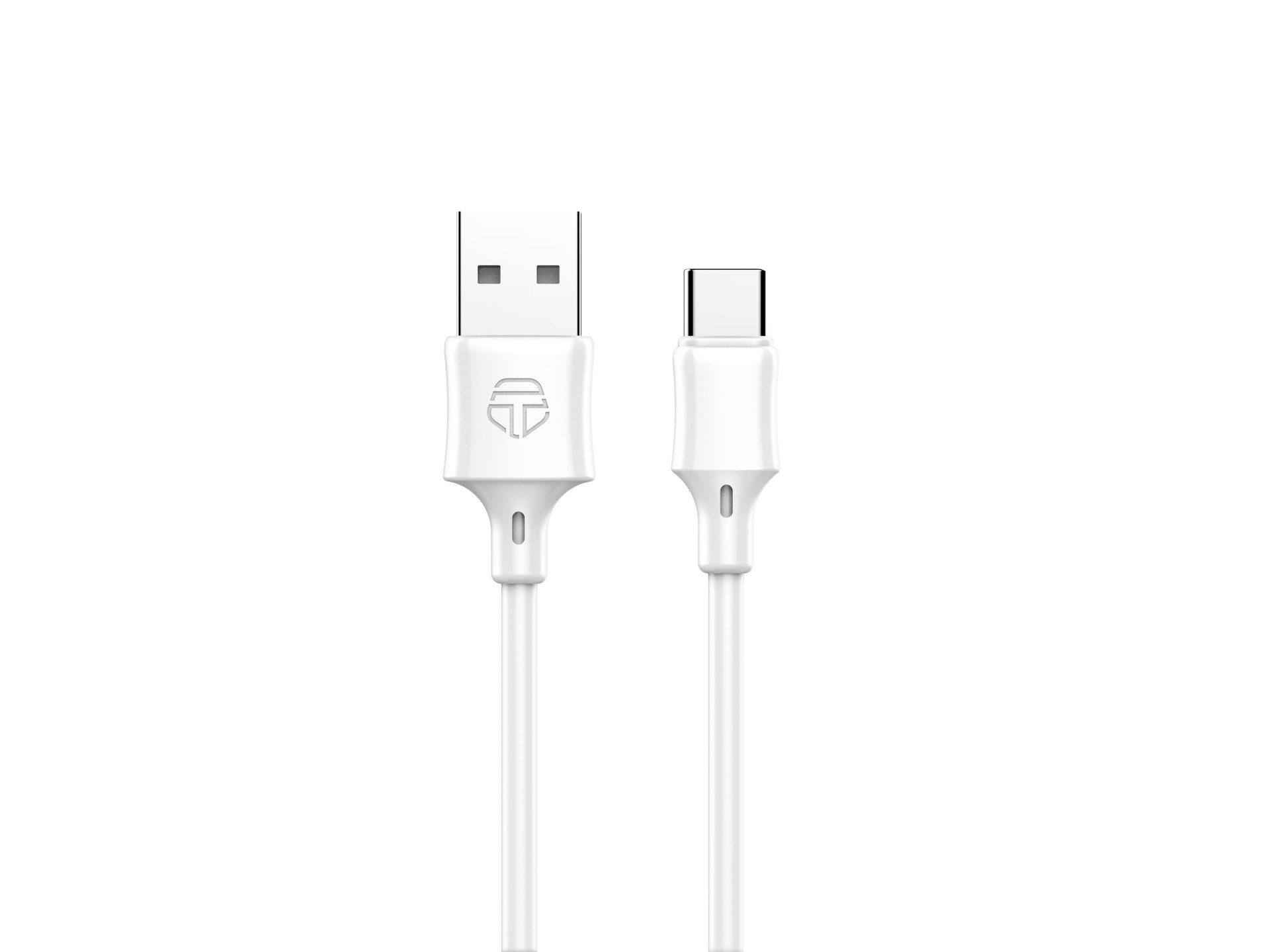 Techancy Cabo De Dados Usb-Tipo C 1M Branco TB1725, Carregamento De 2,4 A, Compatível Com Telemóveis