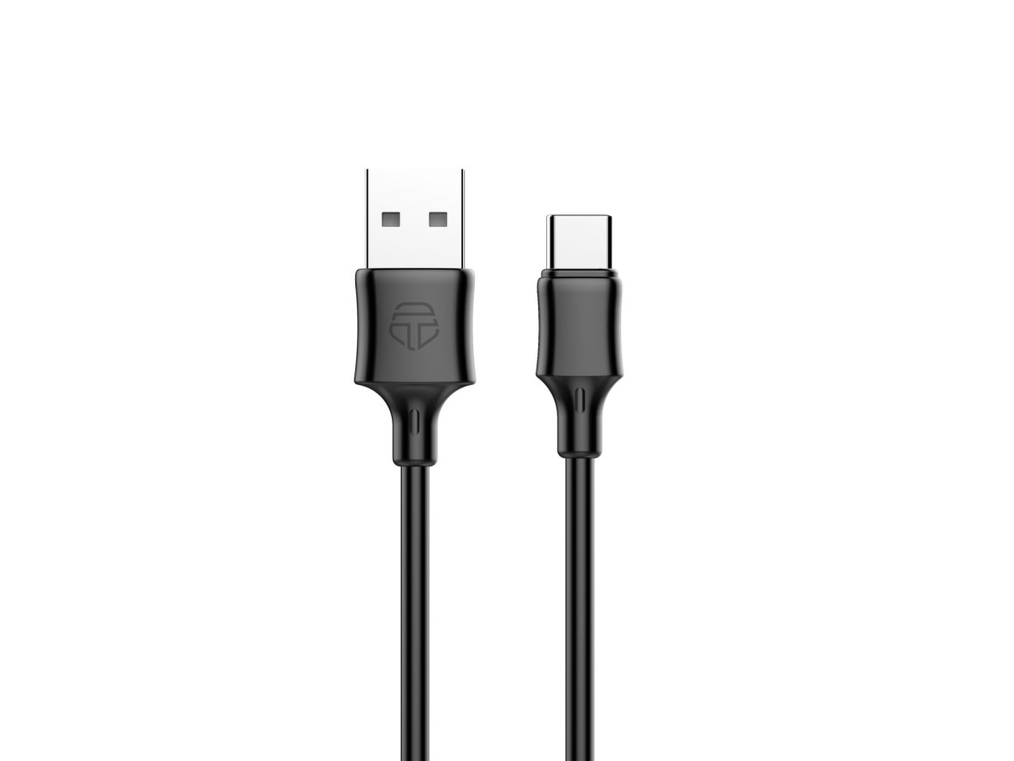 Techancy USB Type-C Data Cable 1M Black TB1725, 2.4A Charging, Compatible with Type-C Mobile Phones