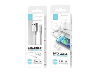 Techancy Cabo De Dados Usb-Lightning 1m Branco TB1671, Carregamento 2.4A, Compat�vel Com Iphone/Ipad
