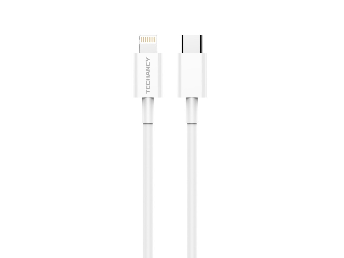 Techancy White Data Cable 20w TB1666, Compatible with iPhone 7 Up to 14, Fast PD Charging, Durable, 