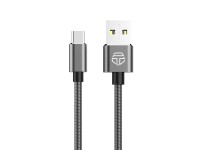 Techancy Aluminum Data Cable 1m TB1662, All-Metal Design, USB-Type C, 2.4A Charging.