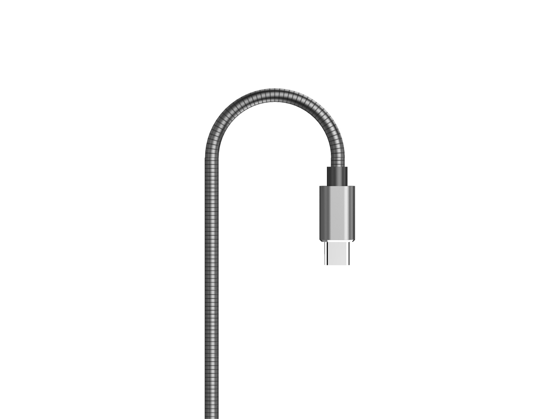 Techancy Aluminum Data Cable 1m TB1662, All-Metal Design, USB-Type C, 2.4A Charging.