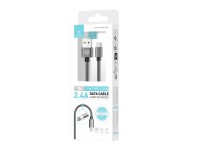 Techancy Aluminum Data Cable 1m TB1662, All-Metal Design, USB-Type C, 2.4A Charging. Techancy Aluminum Data Cable 1m TB1662, All-Metal Design, USB-Type C, 2.4A Charging.