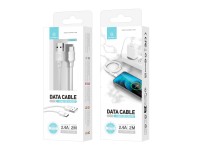 Techancy Cabo De Dados Usb-Tipo C Branco TB1725, 2 M De Comprimento, 2,4 A De Carregamento, Compatív Techancy Cabo De Dados Usb-Tipo C Branco TB1725, 2 M De Comprimento, 2,4 A De Carregamento, Compatív