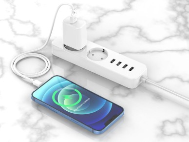 Techancy USB-Lightning Data Cable White TB1671, 2m Distance, 2.4A Charging, Compatible with iPhone/i