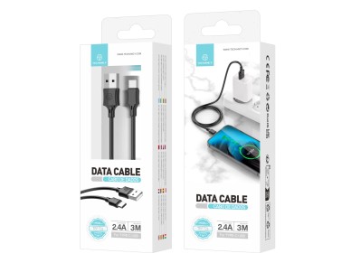 Techancy Cabo De Carregamento 3m Usb- Tipo C Preto TB1726, Carregamento Rápido De 2,4 A, Carregament Techancy Cabo De Carregamento 3m Usb- Tipo C Preto TB1726, Carregamento Rápido De 2,4 A, Carregament