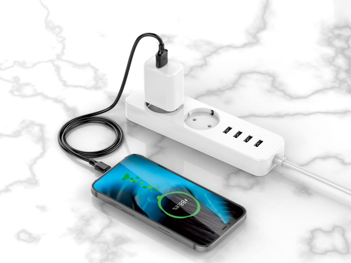 Techancy Cabo De Carregamento 3m Usb- Tipo C Preto TB1726, Carregamento R�pido De 2,4 A, Carregament