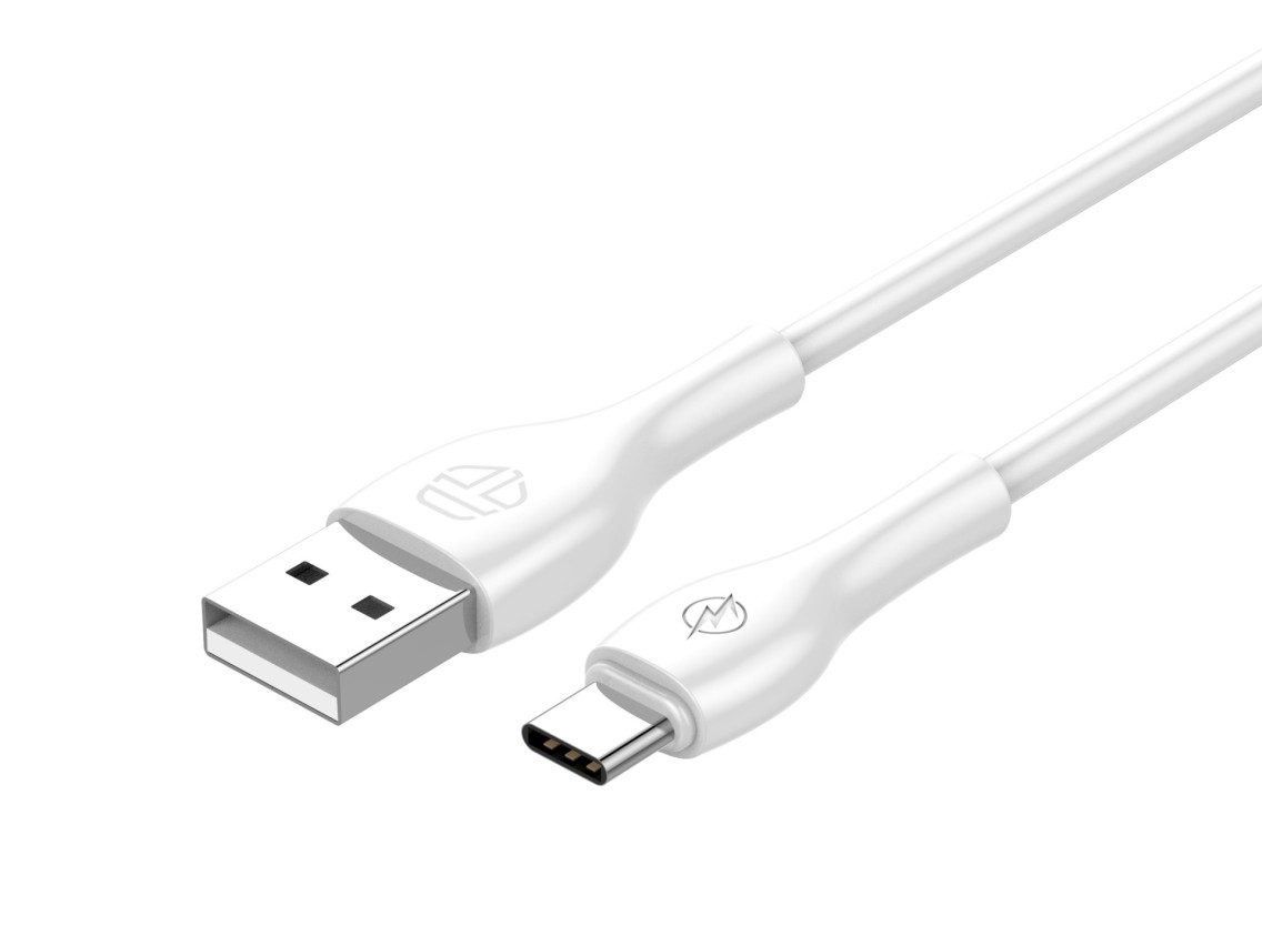 Techancy Cabo De Dados 1m Branco TB1727, Porta Usb Tipo C 3a De Carregamento Rápido, Adequado Para