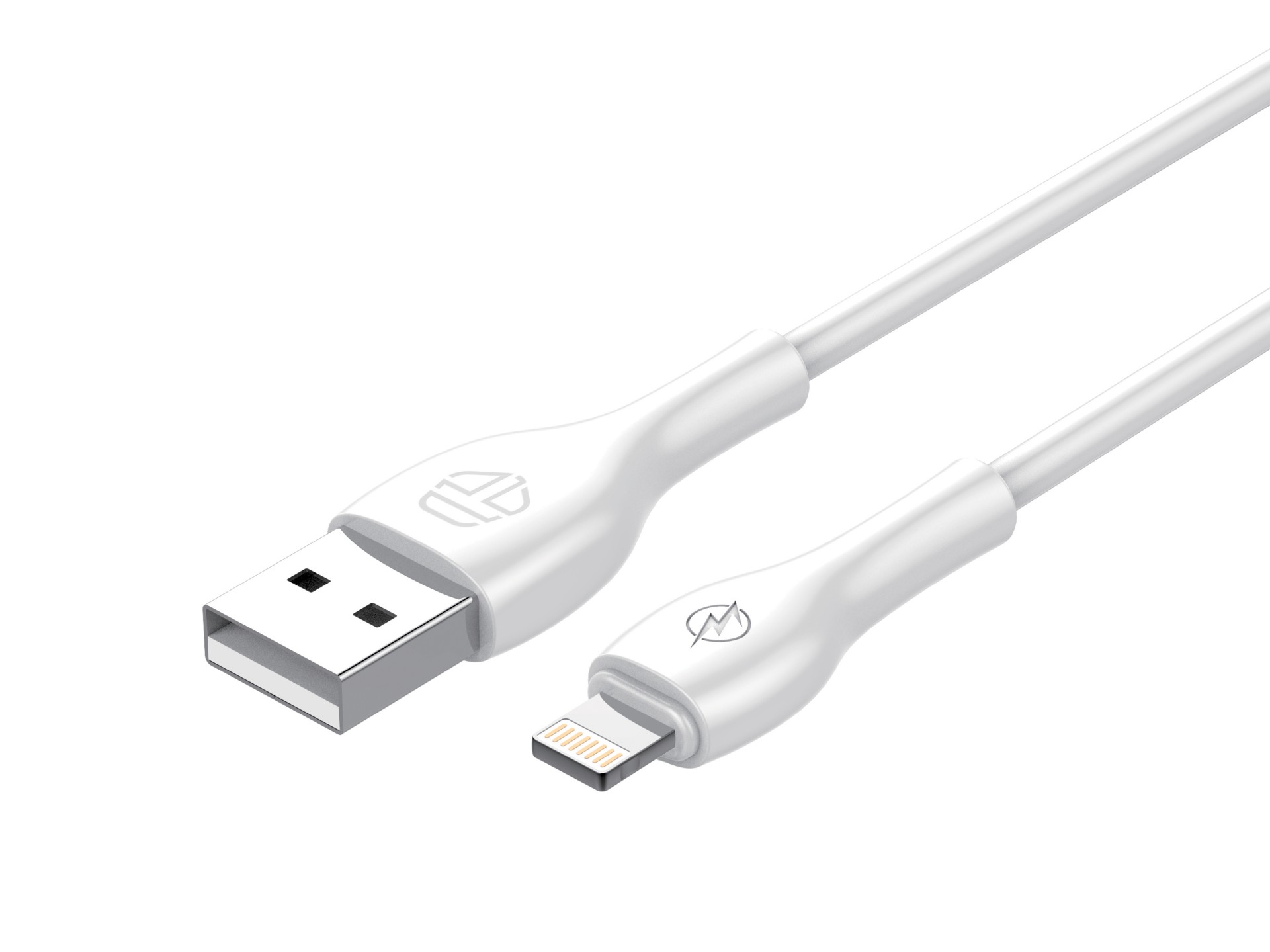 Techancy Data Cable 1m White TB1673, USB Lightning Port 3a Fast Charging, Suitable for Many Devices
