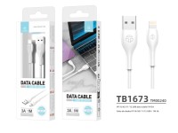 Techancy Data Cable 1m White TB1673, USB Lightning Port 3a Fast Charging, Suitable for Many Devices Techancy Data Cable 1m White TB1673, USB Lightning Port 3a Fast Charging, Suitable for Many Devices