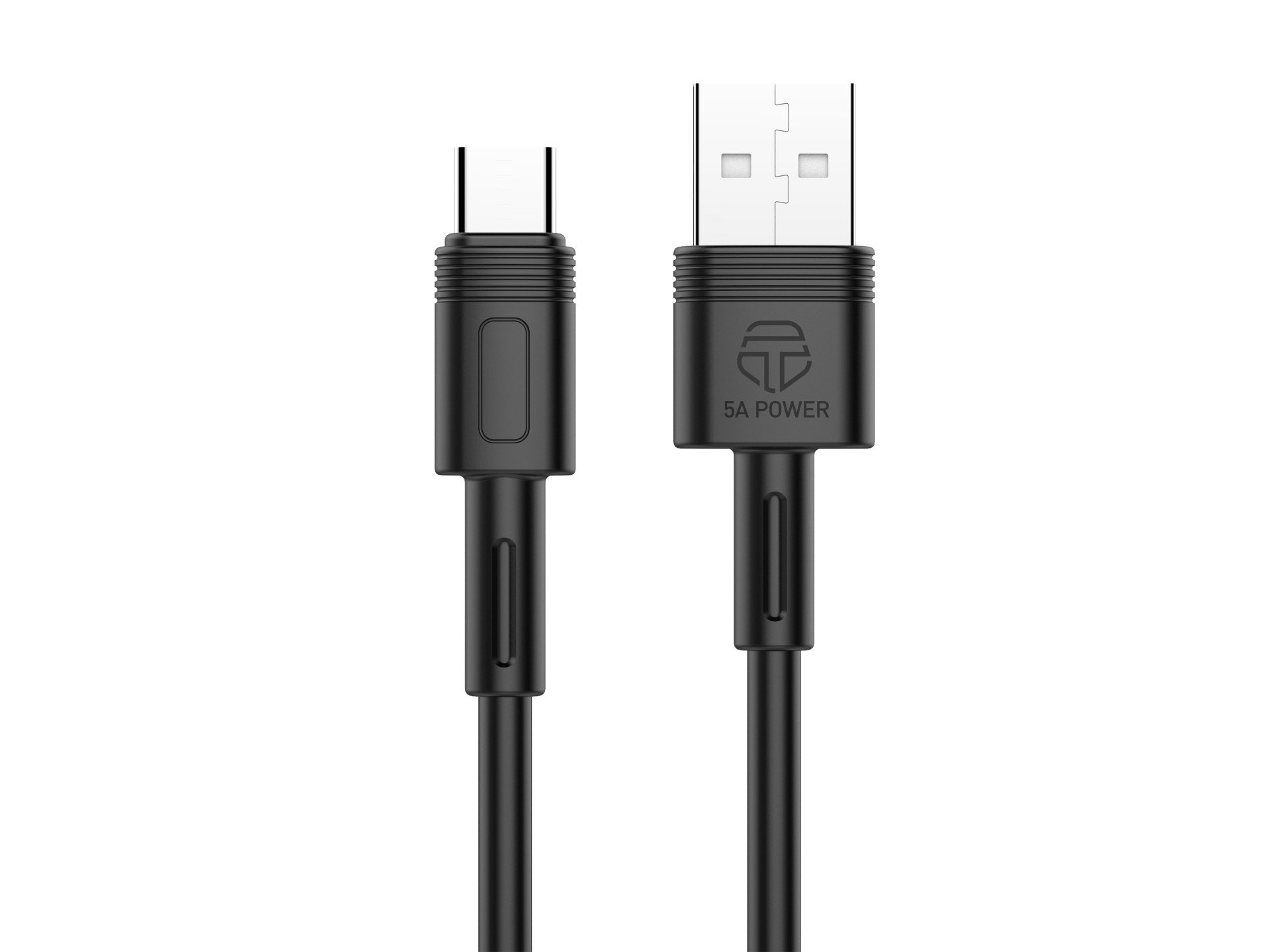 Techancy Cabo De Dados De Carregamento Rápido 5A 1m Preto TB1728, Interface Usb-Tipo C, Suporta Tran