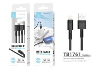 Techancy Fast Charging Data Cable 5A 1m Black TB1761, Usb-Lightning Interface, Supports Data Transfe Techancy Fast Charging Data Cable 5A 1m Black TB1761, Usb-Lightning Interface, Supports Data Transfe