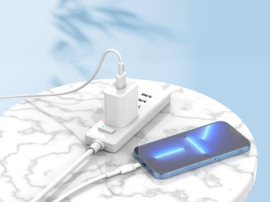 Techancy Cabo De Dados De Carregamento R�pido 5A 1m Branco TB1761, Interface Usb-Lightning, Suporta 